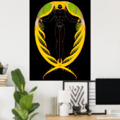 Erté - The Letter P von der Alphabet Suite, 1976 Poster (Heimbüro)