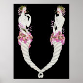 Erté - The Letter V von der Alphabet Suite, 1976 Poster (Vorne)