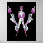 Erté - The Letter W aus der Alphabet Suite, 1976 Poster (Vorne)