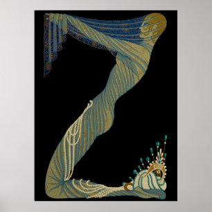 Erté - The Letter Z von der Alphabet Suite, 1976 Poster