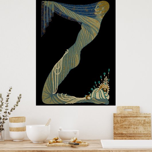 Erté - The Letter Z von der Alphabet Suite, 1976 Poster (Küche)