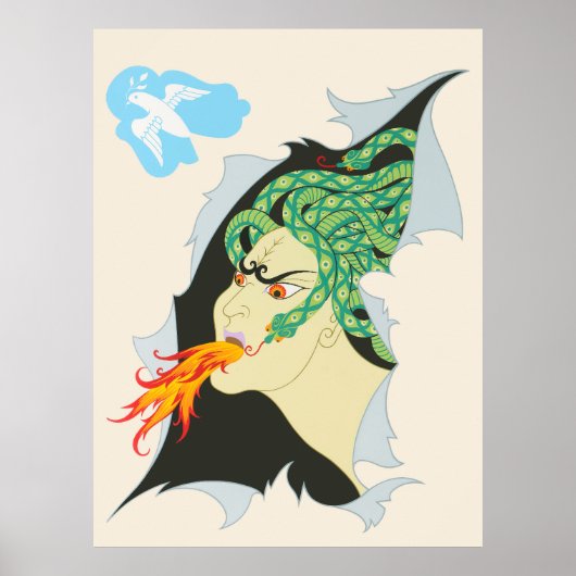 Erté - The Seven Deadly Sins Suite, Anger, 1983 Poster (Vorne)