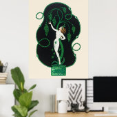 Erté - The Wertvoll Stones Suite, Emerald, 1969 Poster (Heimbüro)