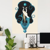 Erté - The Wertvoll Stones Suite, Sapphire, 1969 Poster (Heimbüro)