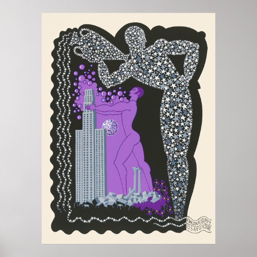 Erté - The Zodiac Suite, Aquarius Poster (Vorne)