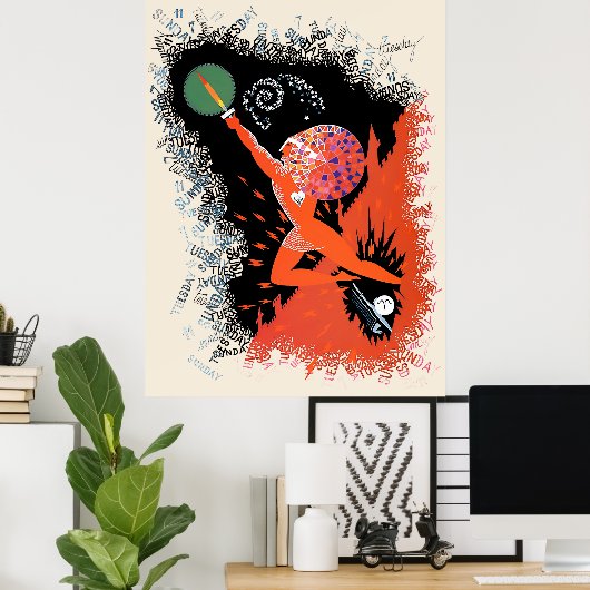 Erté - The Zodiac Suite, Aries Poster (Heimbüro)