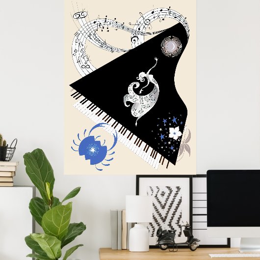 Erté - The Zodiac Suite, Cancer Poster (Heimbüro)