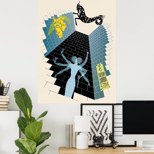 Erté - The Zodiac Suite, Capricorn Poster (Heimbüro)