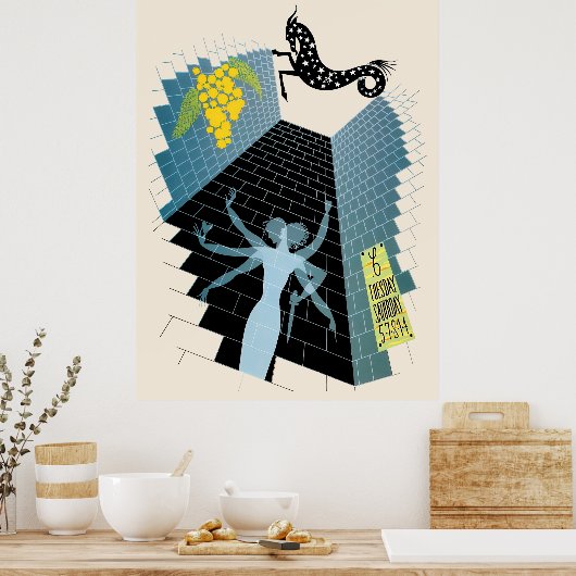 Erté - The Zodiac Suite, Capricorn Poster (Küche)