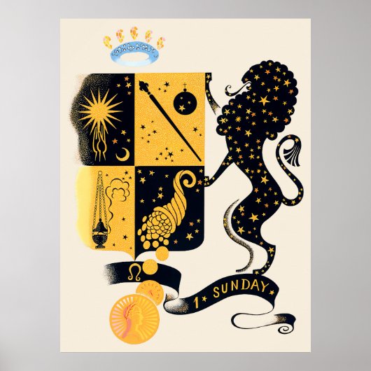 Erté - The Zodiac Suite, Leo Poster (Vorne)