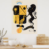 Erté - The Zodiac Suite, Leo Poster (Küche)