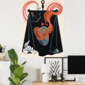Erté - The Zodiac Suite, Libra Poster (Heimbüro)