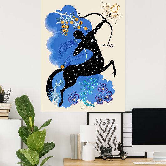 Erté - The Zodiac Suite, Sagittarius Poster (Heimbüro)
