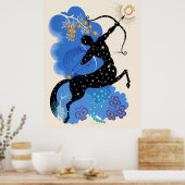 Erté - The Zodiac Suite, Sagittarius Poster (Küche)