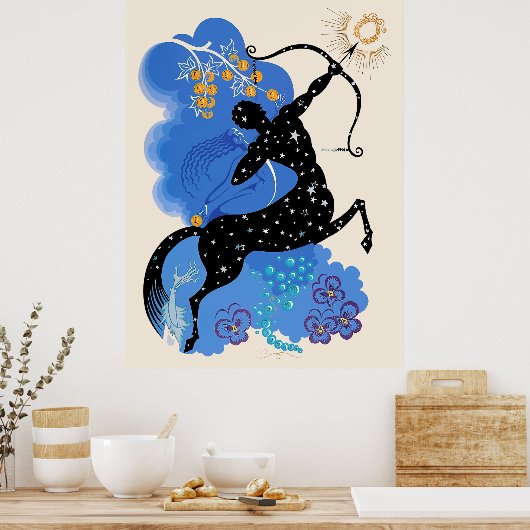 Erté - The Zodiac Suite, Sagittarius Poster (Küche)