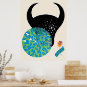 Erté - The Zodiac Suite, Taurus Poster (Küche)