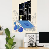 Erté - The Zodiac Suite, Virgo Poster (Heimbüro)