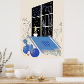 Erté - The Zodiac Suite, Virgo Poster (Küche)