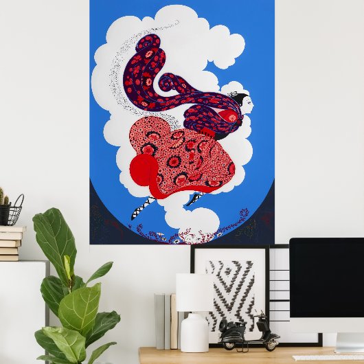 Erté - Verfolgung von Flore Poster (Heimbüro)