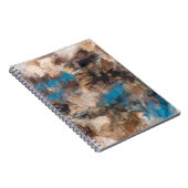 Erthy Blue Brown Neutral Abstrakt Flow Notizblock (Rechte Seite)