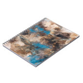 Erthy Blue Brown Neutral Abstrakt Flow Notizblock (Linke Seite)
