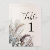 Erthy Bohemisch Floral Feather Tischnummer (Vorne/Hinten)