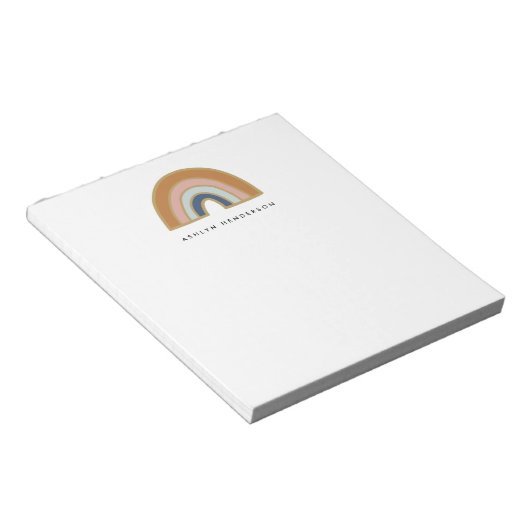 Erthy Bohemisch Rainbow Individuelle Name Notizblock (angewinkelt)