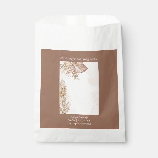 erthy boho Subtle & Sophisticding Wedding Geschenktütchen (Vorderseite)