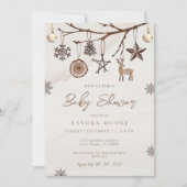 Erthy Christmas Baby Shower Einladung (Vorderseite)