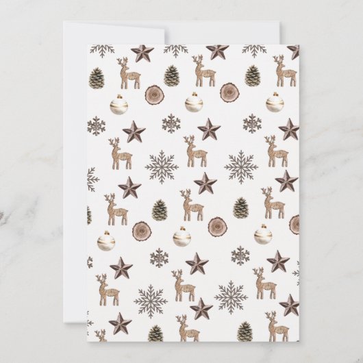 Erthy Christmas Baby Shower Einladung (Rückseite)