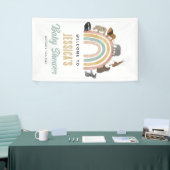 Erthy Colors Rainbow Animals Baby Dusche Willkomme Banner (Messeveranstaltung)