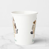 Erthy Colors Rainbow Jungle Animals Baby Shower Pappbecher (Links)