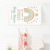 Erthy Colors Rainbow Sun Baby Dusche Begrüßungszei Banner (Insitu)