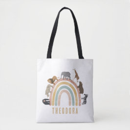 Erthy Colors Watercolor Rainbow Jungle Animes Tasche
