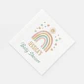 Erthy Colors Watercolor Rainbow & Sun Baby Dusche Serviette (Ecke)