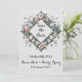 Erthy Floral Valley Save The Date (Stehend Vorderseite)