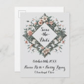 Erthy Floral Vincine Postcard Ankündigungspostkarte (Vorne/Hinten)