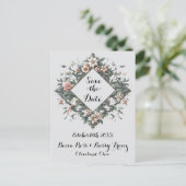 Erthy Floral Vincine Postcard Ankündigungspostkarte (Stehend Vorderseite)
