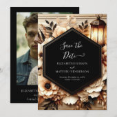 Erthy Minimal Rustic Wedding Save The Date (Vorne/Hinten)
