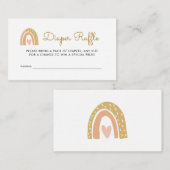 Erthy Rainbow Baby Shooter Diaper Raffle Tickets Begleitkarte (Vorne/Hinten)