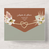 Erthy Rustic Hochzeit im Herbst All In One Einladung (Rückseite)