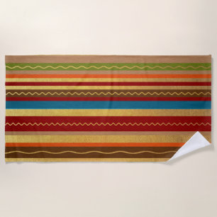 Erthy Tone Stripes Strandtuch