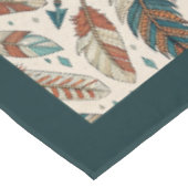 Erthy Tribal Tablecloth with Arrows and Feathers Tischdecke (Schrägansicht)
