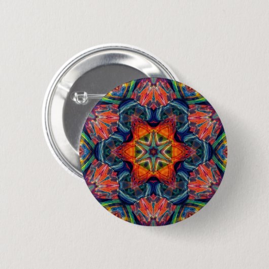 Erthy Warm Energy Kaleidoscope Gradient Button (Vorne & Hinten)