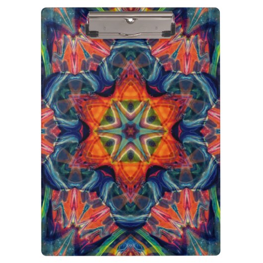 Erthy Warm Energy Kaleidoscope Gradient Klemmbrett (Vorderseite)