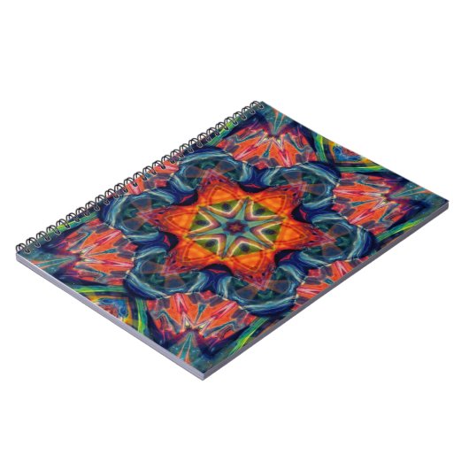 Erthy Warm Energy Kaleidoscope Gradient Notizblock (Linke Seite)