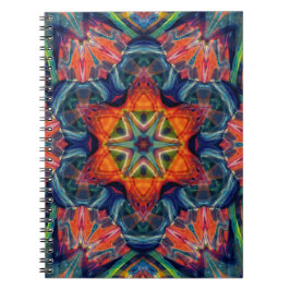Erthy Warm Energy Kaleidoscope Gradient Notizblock