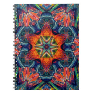 Erthy Warm Energy Kaleidoscope Gradient Notizblock