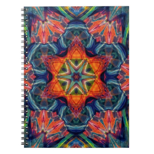 Erthy Warm Energy Kaleidoscope Gradient Notizblock (Vorderseite)