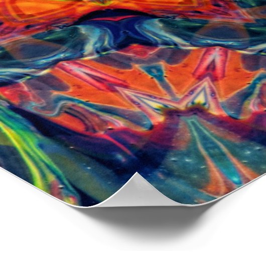 Erthy Warm Energy Kaleidoscope Gradient Poster (Ecke)